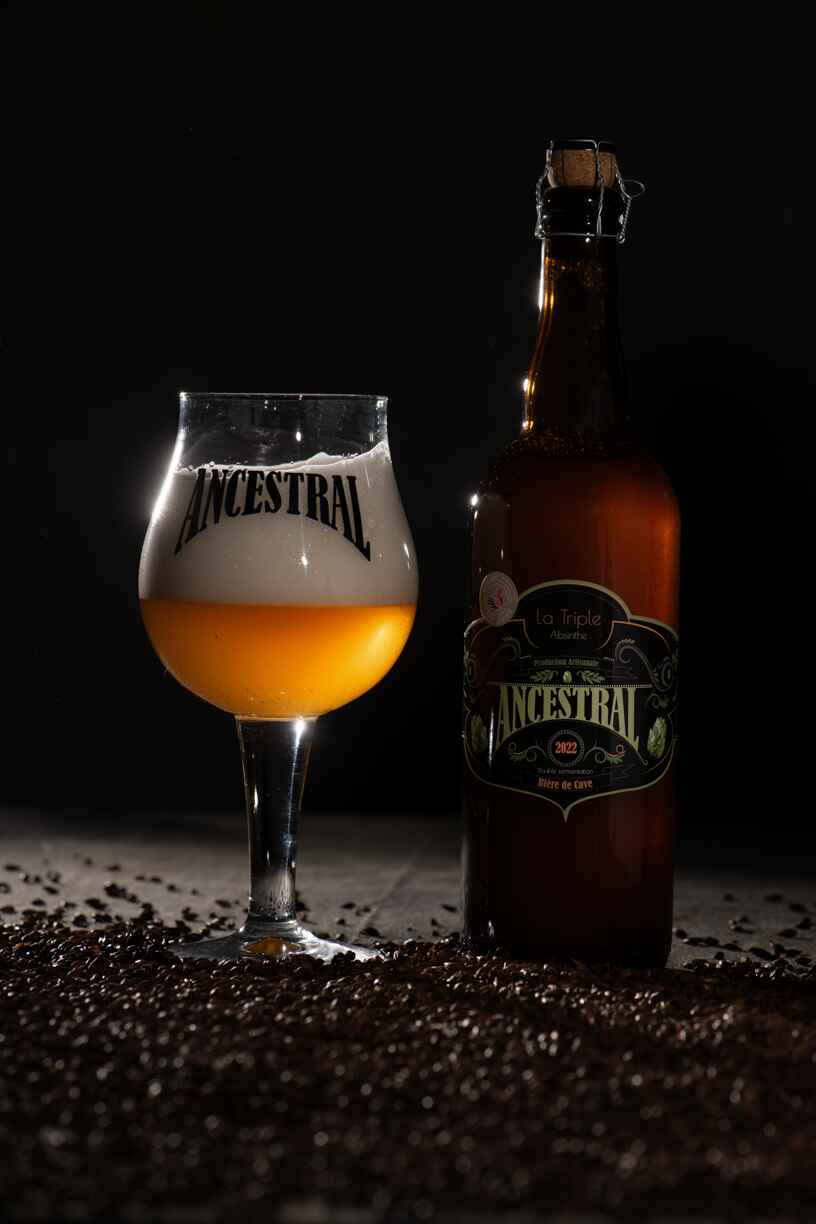 Bière Artisanale ANCESTRAL La Triple à l'Absinthe. 13%