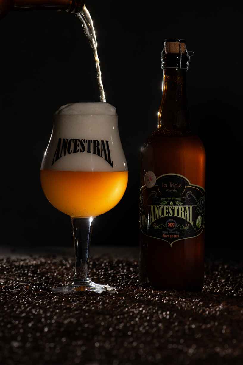 Bière Artisanale ANCESTRAL La Triple à l'Absinthe. 13%