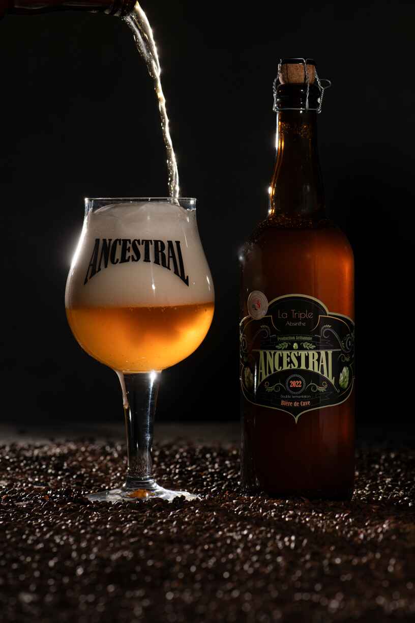 Bière Artisanale ANCESTRAL La Triple à l'Absinthe. 13%