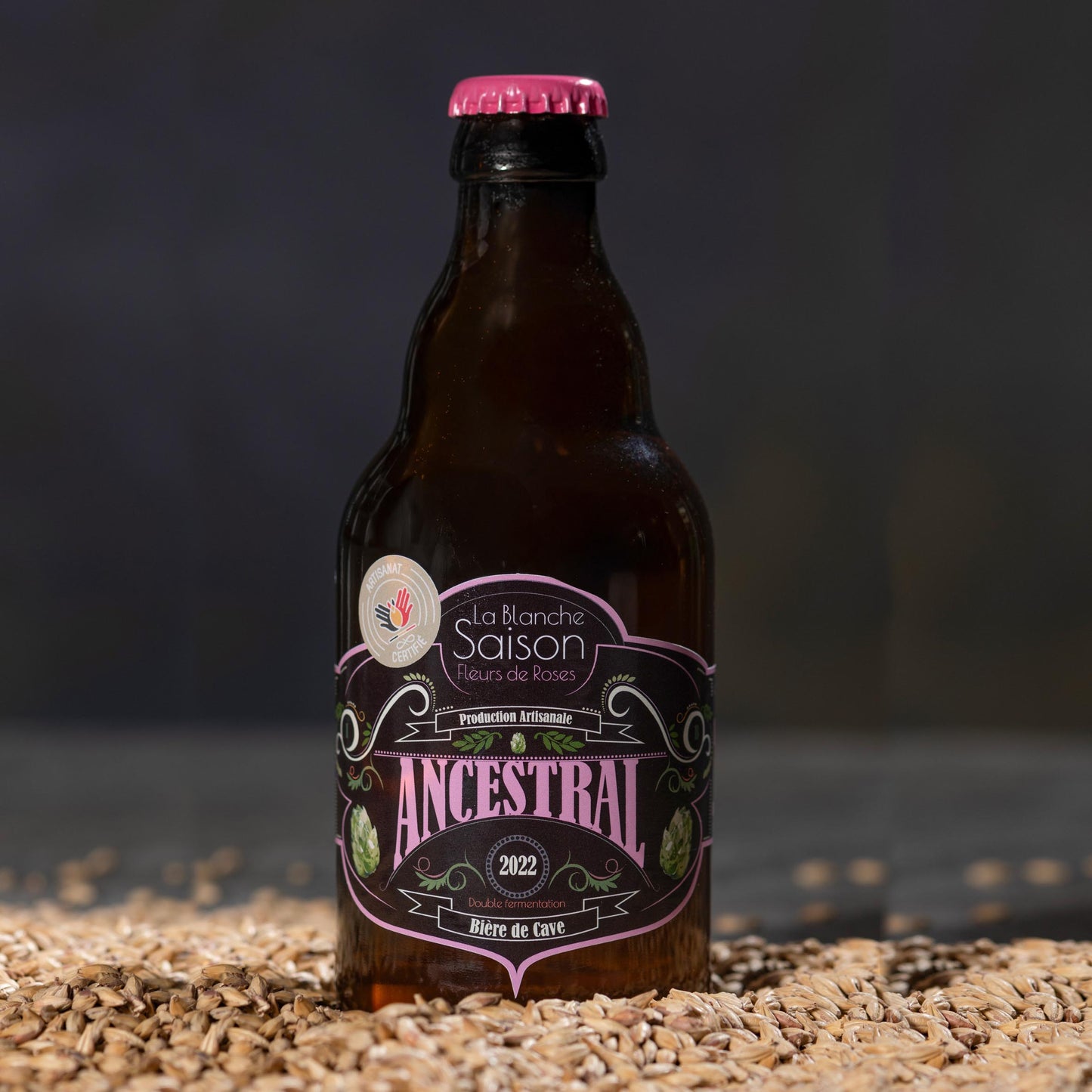 Bière Artisanale ANCESTRAL La Blanche Saison Fleurs de Roses. ...%